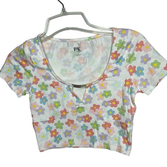PacSun Floral Crop Top. Size Small. - Picture 1 of 7